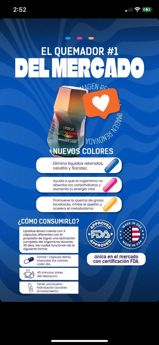 Lipoblue boost ( pastilla para adelgazar)