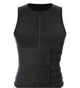 Natural Shaping Black Mens Neoprene Sauna Vest Ddouble Belt High Power
