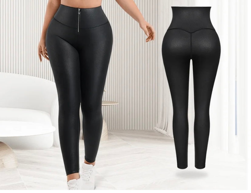 Leather leggings high compressionk
